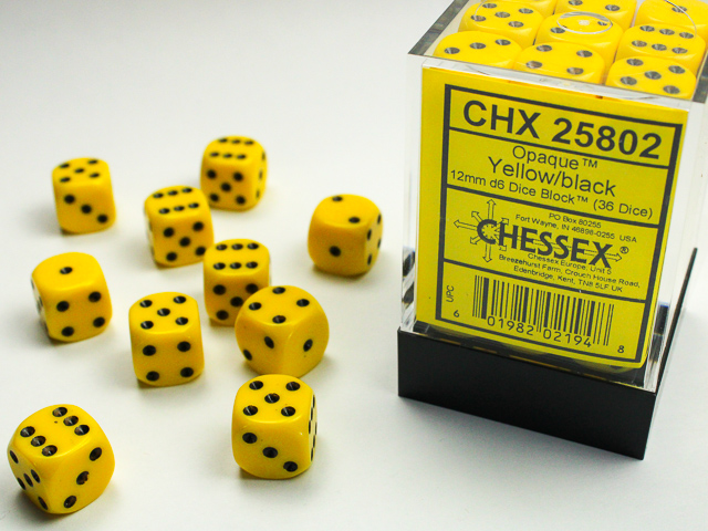 Chessex 12mm d6 Opaque