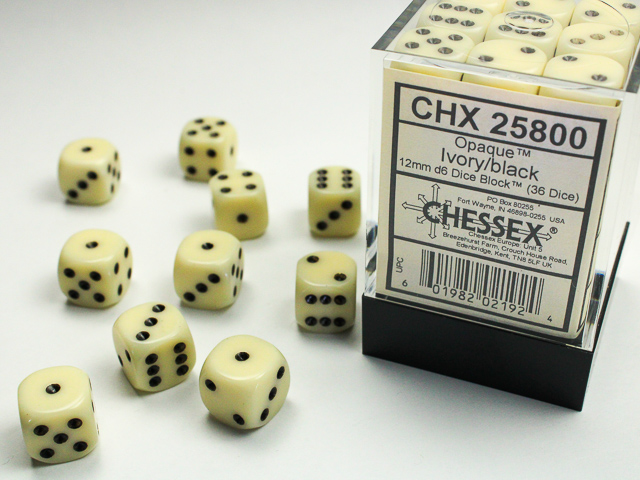 Chessex 12mm d6 Opaque