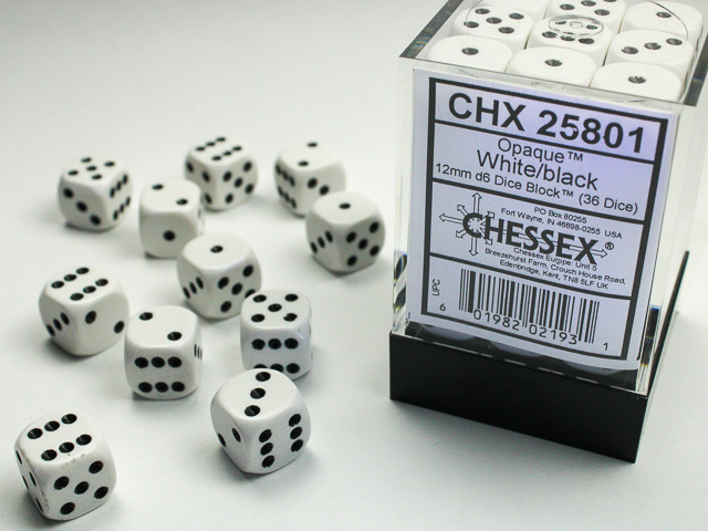 Chessex 12mm d6 Opaque