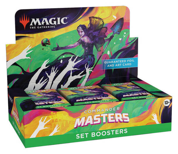 Magic the Gathering commander masters set boosters display