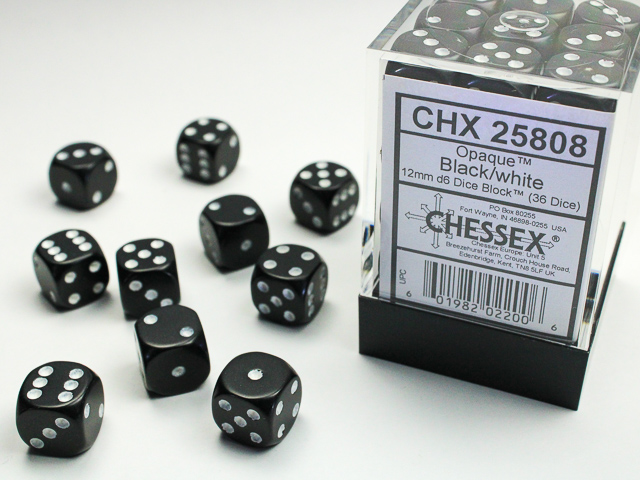 Chessex 12mm d6 Opaque