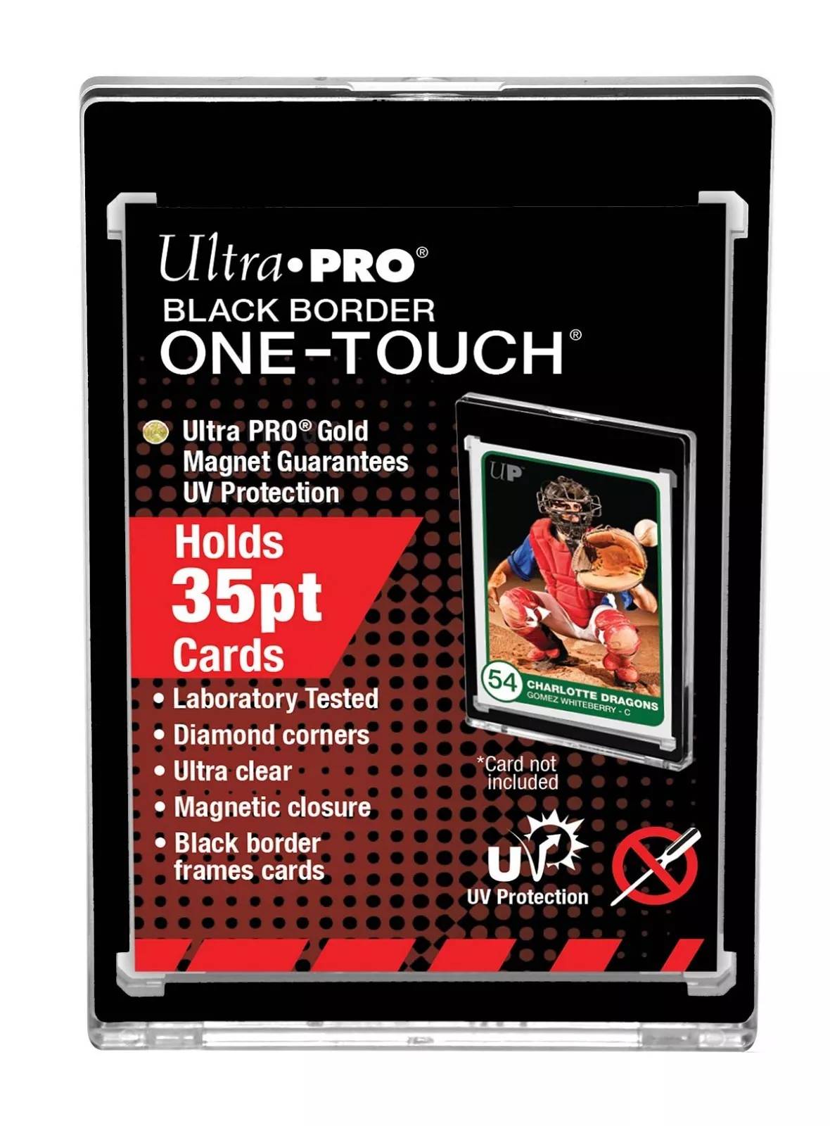 UP - 35PT Black Border UV OneTouch Magnetic Holder