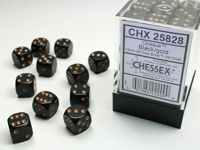 Chessex 12mm d6 Opaque