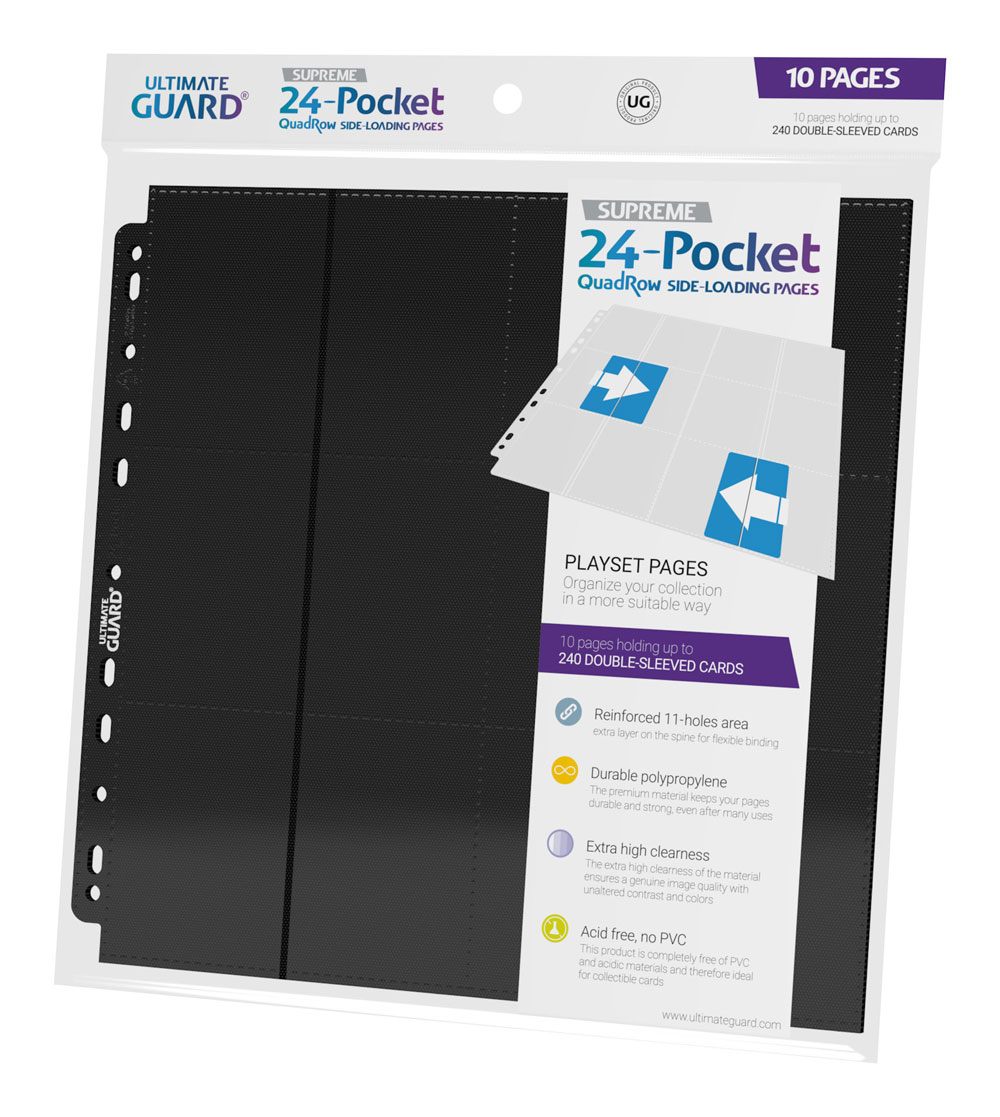 Ultimate Guard 24-Pocket QuadRow Pages Side-Loading (10 Pages)