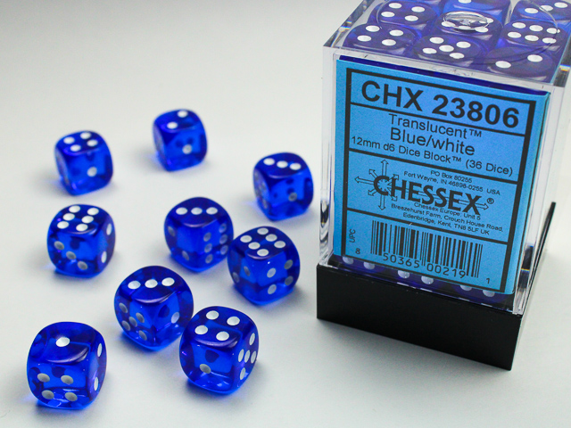 Chessex 12mm d6 Translucent