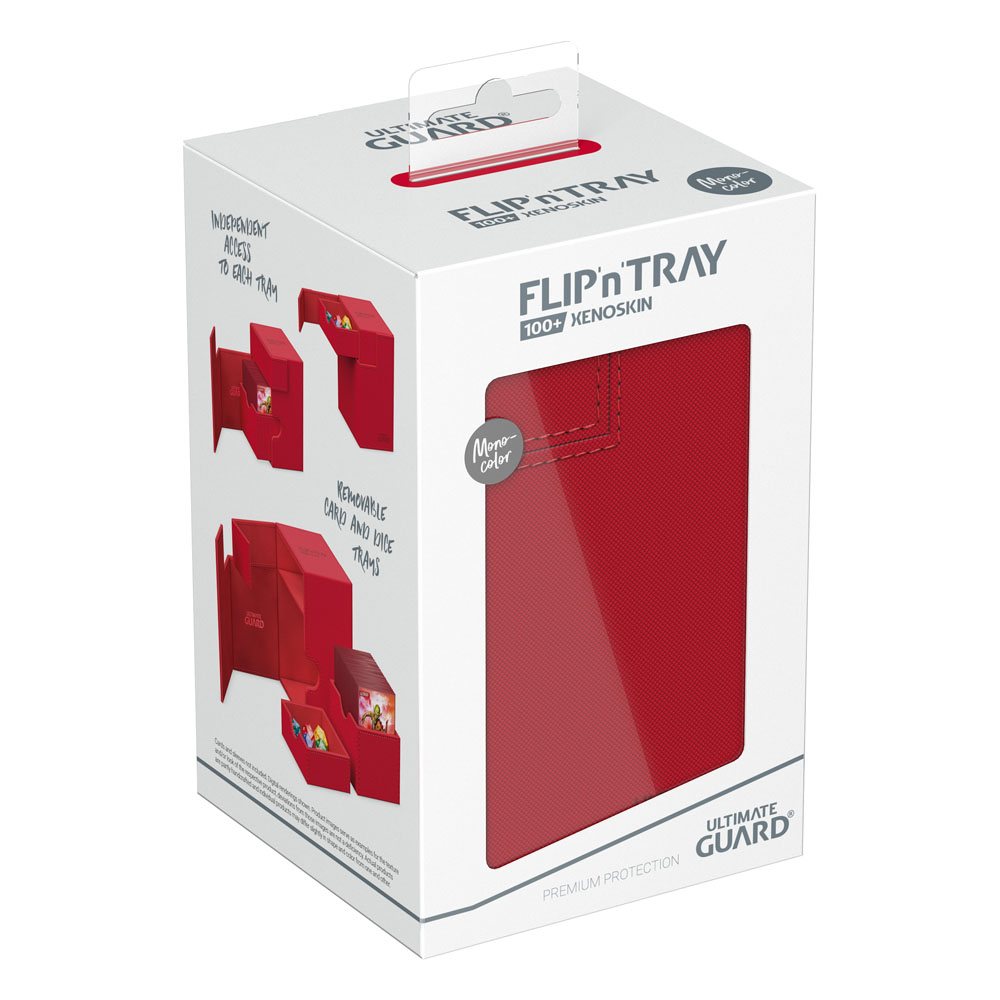 Ultimate Guard Flip`n`Tray 100+ XenoSkin Monocolor Red