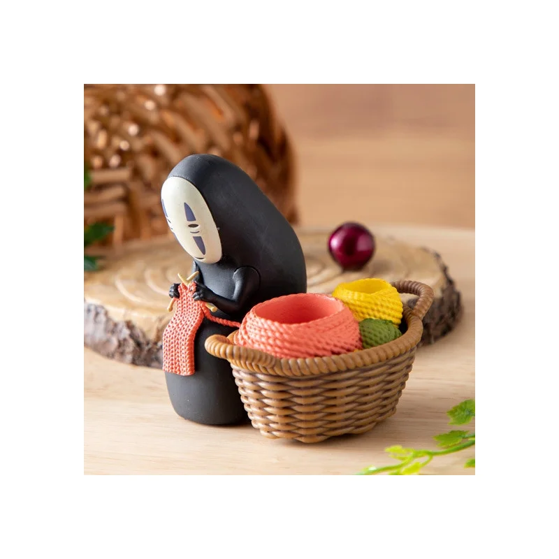 Pencil holder figurine No Face knitting - Spirited Away