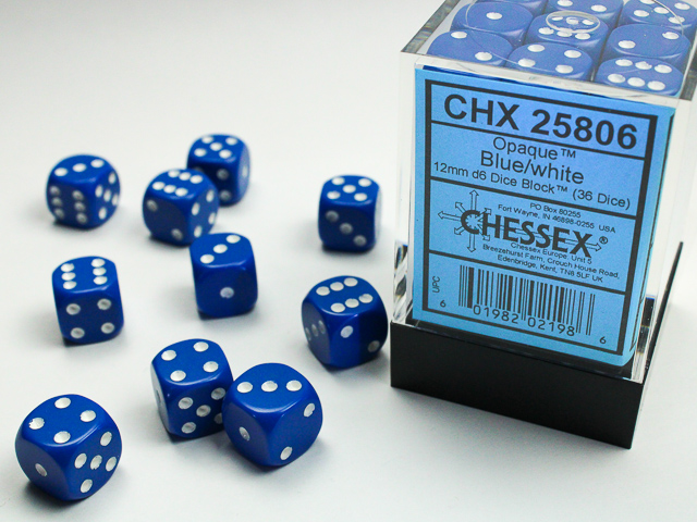 Chessex 12mm d6 Opaque