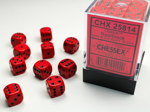 Chessex 12mm d6 Opaque