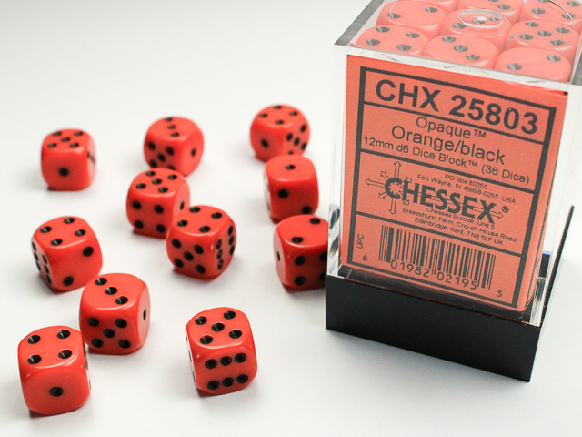 Chessex 12mm d6 Opaque