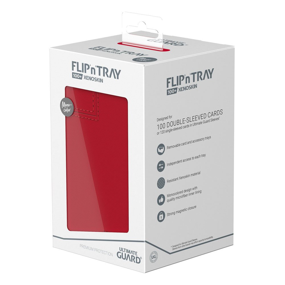 Ultimate Guard Flip`n`Tray 100+ XenoSkin Monocolor Red