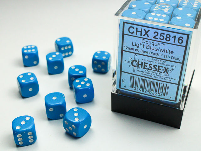 Chessex 12mm d6 Opaque