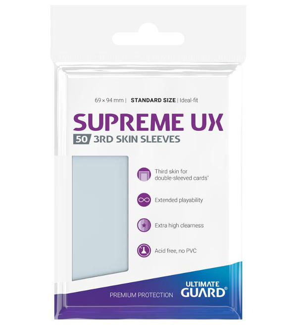 Ultimate Guard Supreme UX 3rd Skin Sleeves Standardgröße Transparent (50 Stück)