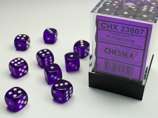 Chessex 12mm d6 Translucent